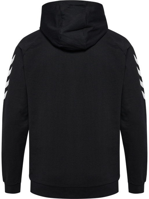 HUMMEL GO COTTON ZIP HOODIE, BLACK, packshot