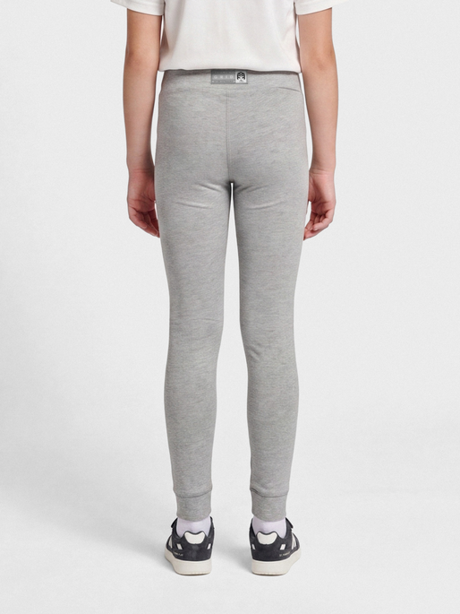 hmlMOVE GRID COTTON TIGHTS KIDS, GREY MELANGE, model