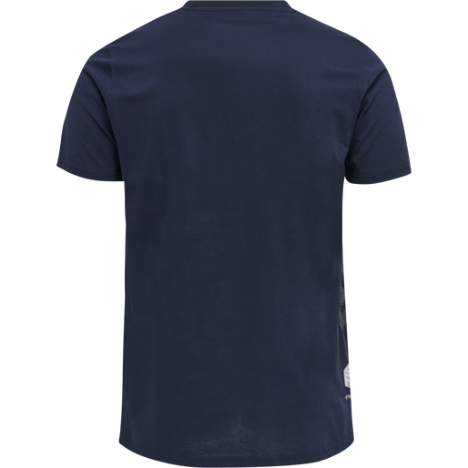 hmlMOVE GRID COTTON T-SHIRT S/S, MARINE hmlMOVE GRID COTTON T-SHIRT S/S, MARINE, packshot