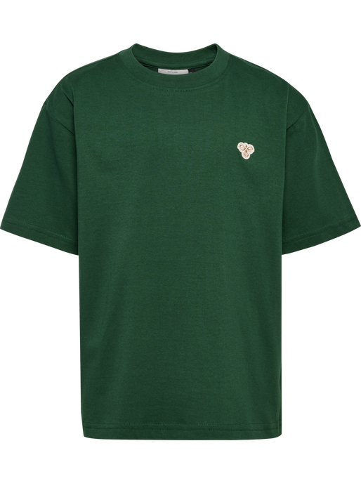 hmlJR LOOSE T-SHIRT S/S BEE, DARK GREEN, packshot