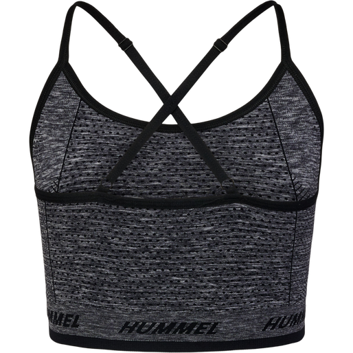 hmlTE CAMI SEAMLESS SPORTS TOP, BLACK MELANGE, packshot