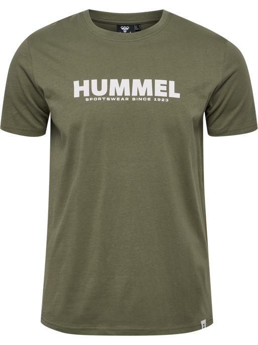 hmlLEGACY T-SHIRT, DEEP LICHEN GREEN, packshot