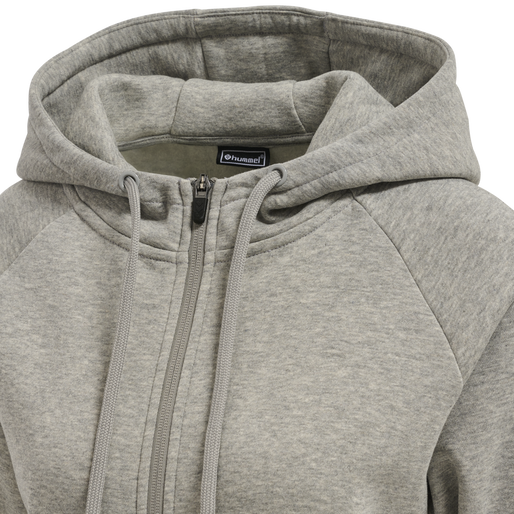 hmlRED CLASSIC ZIP HOODIE WOMAN, GREY MELANGE, packshot