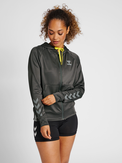 hmlGG12 ACTION ZIP HOODIE WOMAN, 2162, model