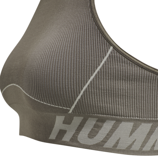 hmlTE CHRISTEL SEAMLESS SPORTS TOP, CHATEAU GRAY/DRIFTWOOD MELANGE, packshot