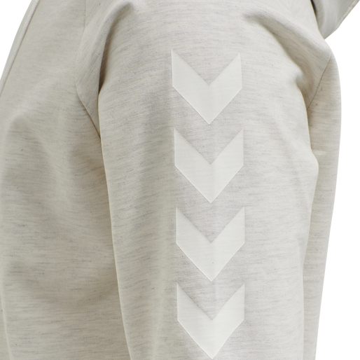 HUMMEL GO COTTON HOODIE, EGRET MELANGE, packshot