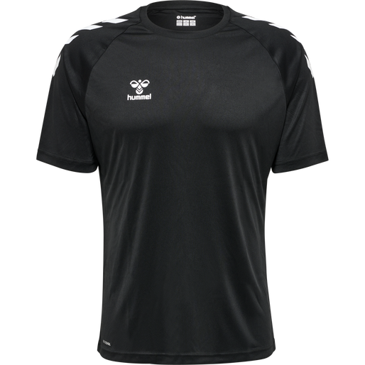 hmlCORE XK CORE POLY T-SHIRT S/S, BLACK hmlCORE XK CORE POLY T-SHIRT S/S, BLACK, packshot