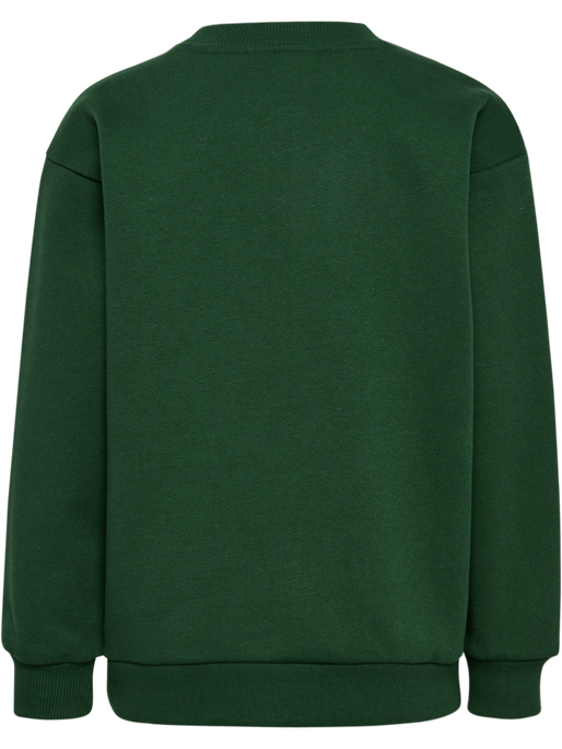 hmlJR LOOSE CREWNECK BEE, DARK GREEN, packshot