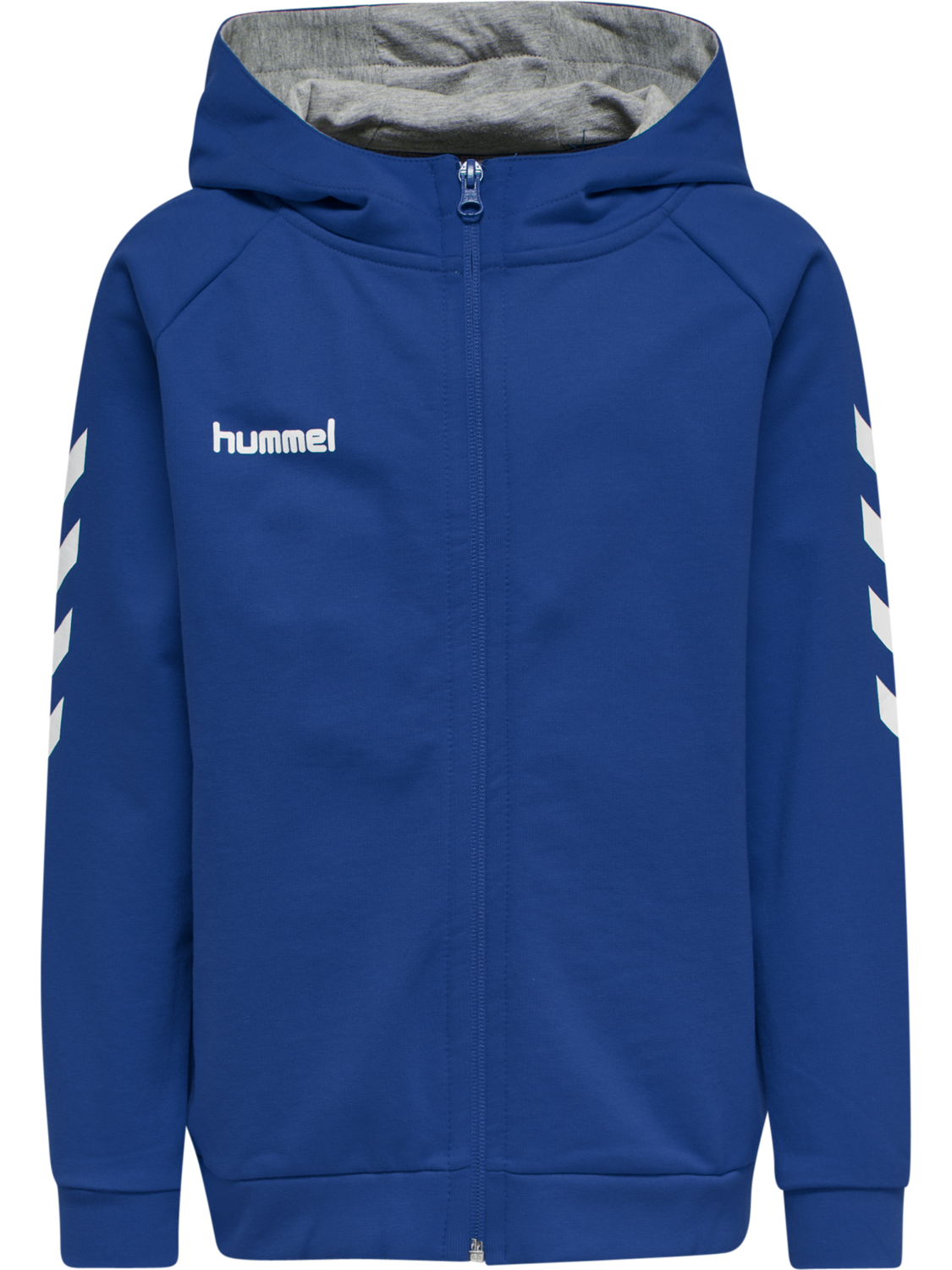 HMLGO KIDS COTTON ZIP HOODIE, TRUE BLUE, packshot