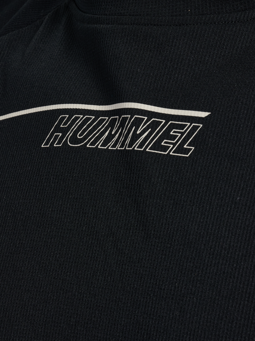 hmlCOURT LIGHT WEIGHT T-SHIRT L/S, LIGHT GREY/BLACK, packshot