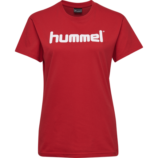 HMLGO COTTON LOGO T-SHIRT WOMAN S/S, TRUE RED, packshot