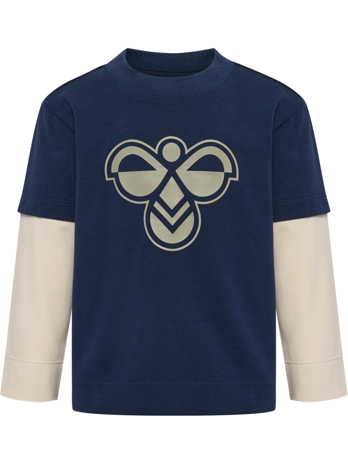 hmlMINI LOOSE LAYER T-SHIRT L/S, DRESS BLUES, packshot