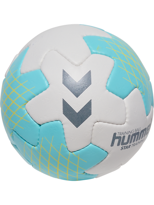 hmlSTAR TRAINING HB, OFF WHITE/LIGHT BLUE/YELLOW, packshot