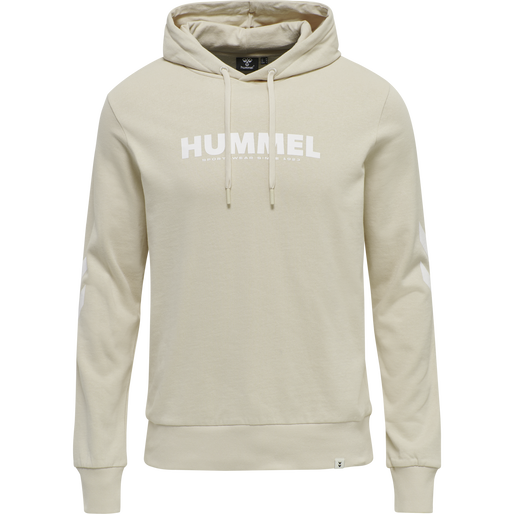 hmlLEGACY LOGO HOODIE, PUMICE STONE, packshot