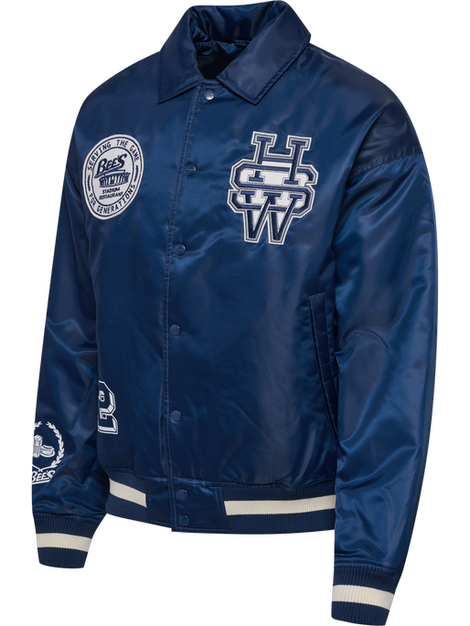 hmlLETTERMAN JACKET HSW, DRESS BLUES, packshot