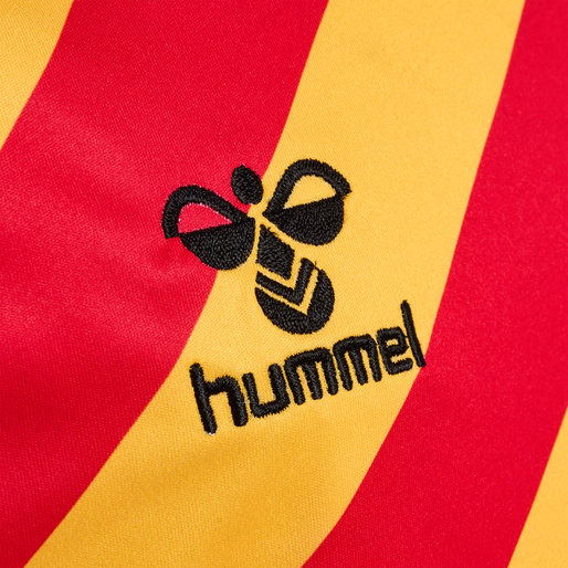 hmlCSC 19/20 KIDS HOME JERSEY LS, TRUE RED/SPORTS YELLOW W/SPONS, packshot