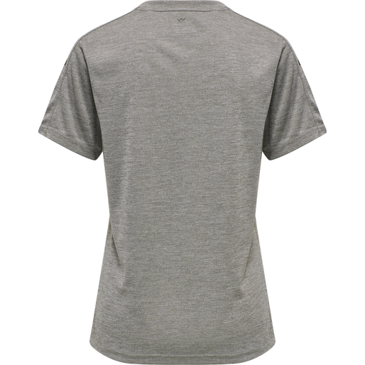 hmlCORE XK POLY JERSEY S/S WOMAN, GREY MELANGE, packshot