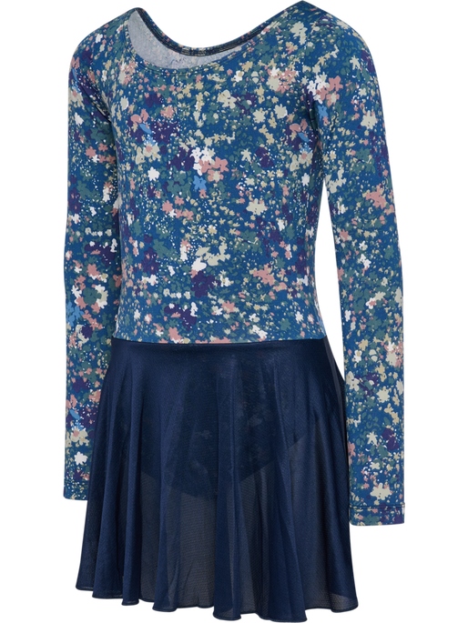 hmlJR MIX GYMSUIT L/S, DRESS BLUES/RIVERSIDE, packshot