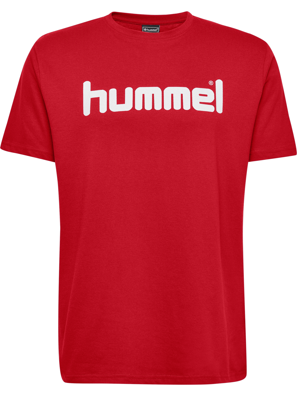 HUMMEL GO COTTON LOGO T-SHIRT S/S, TRUE RED, packshot