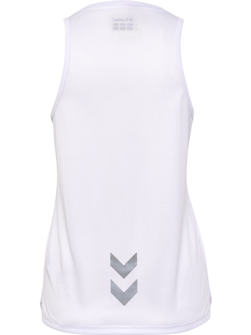 hmlRUN SINGLET S/L WOMAN, WHITE, packshot