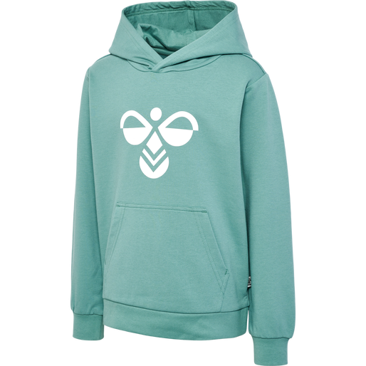 hmlCUATRO HOODIE, MINERAL BLUE, packshot