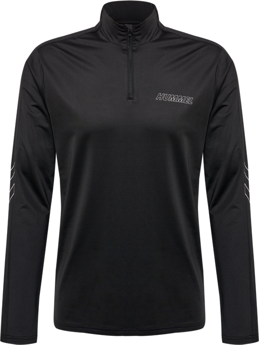hmlTE STRENGTH PL HALF ZIP, BLACK hmlTE STRENGTH PL HALF ZIP, BLACK, packshot