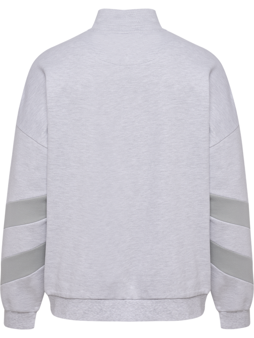 hmlOVERSIZED HALFZIP SW, LIGHT GREY MELANGE hmlOVERSIZED HALFZIP SW, LIGHT GREY MELANGE, packshot