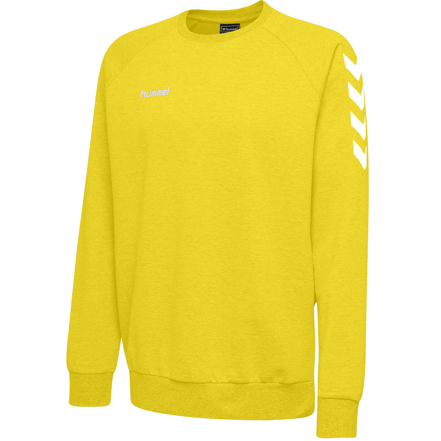 HUMMEL GO COTTON SWEATSHIRT, SPORTS YELLOW, packshot
