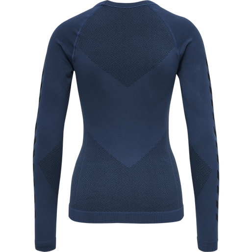 HUMMEL FIRST SEAMLESS JERSEY L/S W, DARK DENIM, packshot