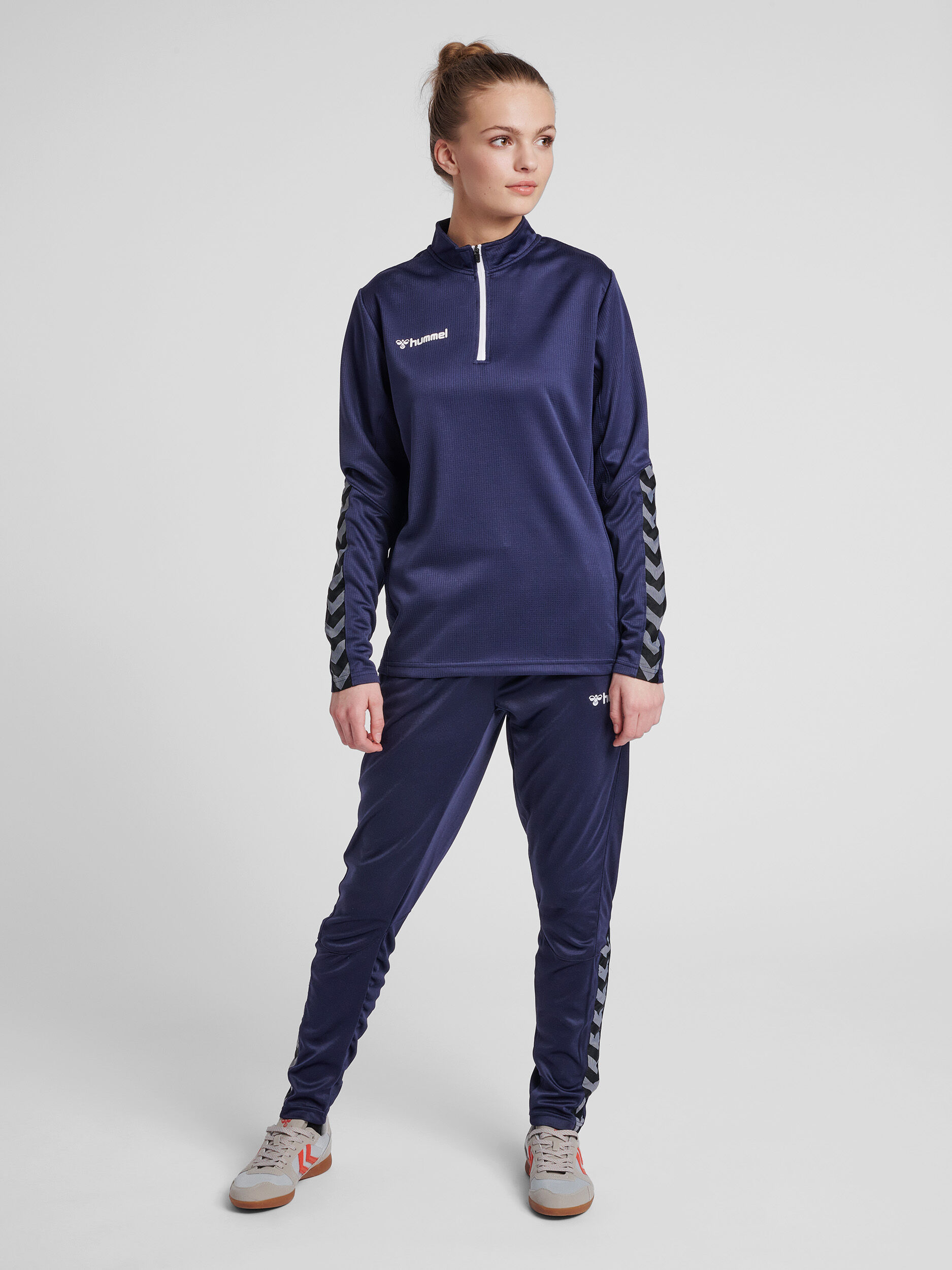 hummel AUTHENTIC HALF ZIP SWEATSHIRT WOMAN MARINE hummelsport