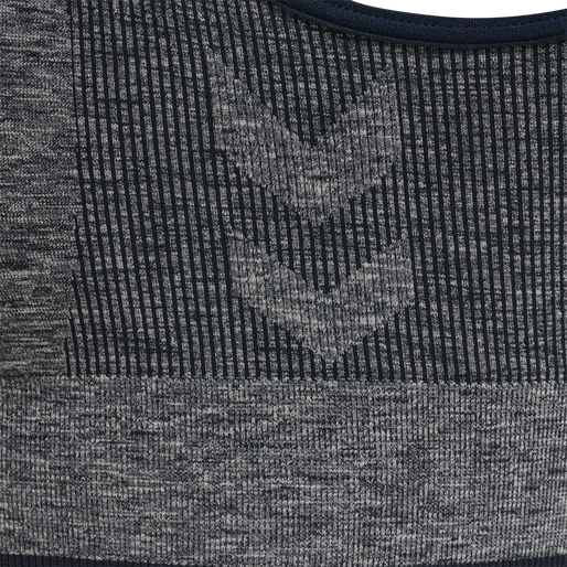 hmlMT UNA SEAMLESS SPORTS TOP, BLUE NIGHTS MELANGE, packshot