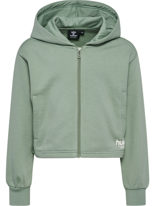 hmlZIPPI ZIP HOODIE, LILY PAD hmlZIPPI ZIP HOODIE, LILY PAD, packshot