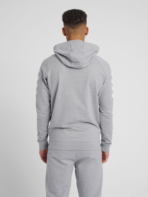 HUMMEL GO COTTON HOODIE, GREY MELANGE, model