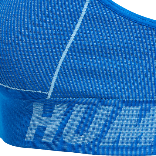 hmlTE CHRISTEL SEAMLESS SPORTS TOP, PLACID BLUE/LAPIS BLUE MELANGE, packshot