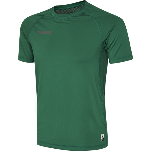 HUMMEL FIRST PERFORMANCE KIDS JERSEY S/S, EVERGREEN, packshot