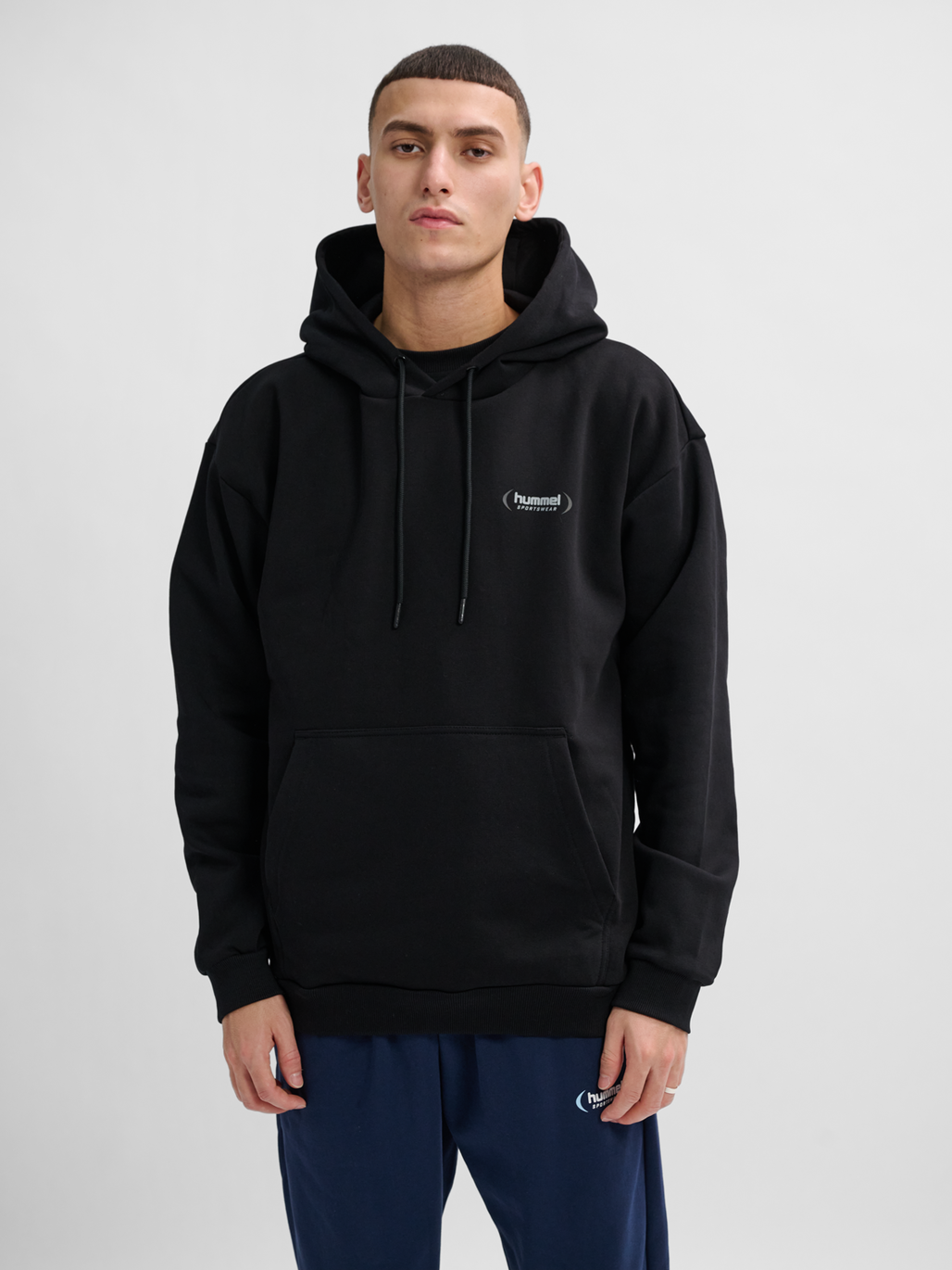Black loose hoodie hot sale