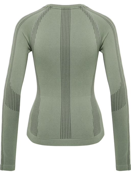hmlMT SHAPING SEAMLESS T-SHIRT L/S, SEAGRASS, packshot