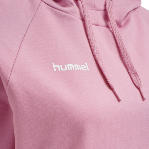 HUMMEL GO COTTON HOODIE WOMAN, COTTON CANDY, packshot