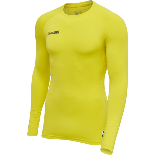 HUMMEL FIRST PERFORMANCE JERSEY L/S, BLAZING YELLOW, packshot