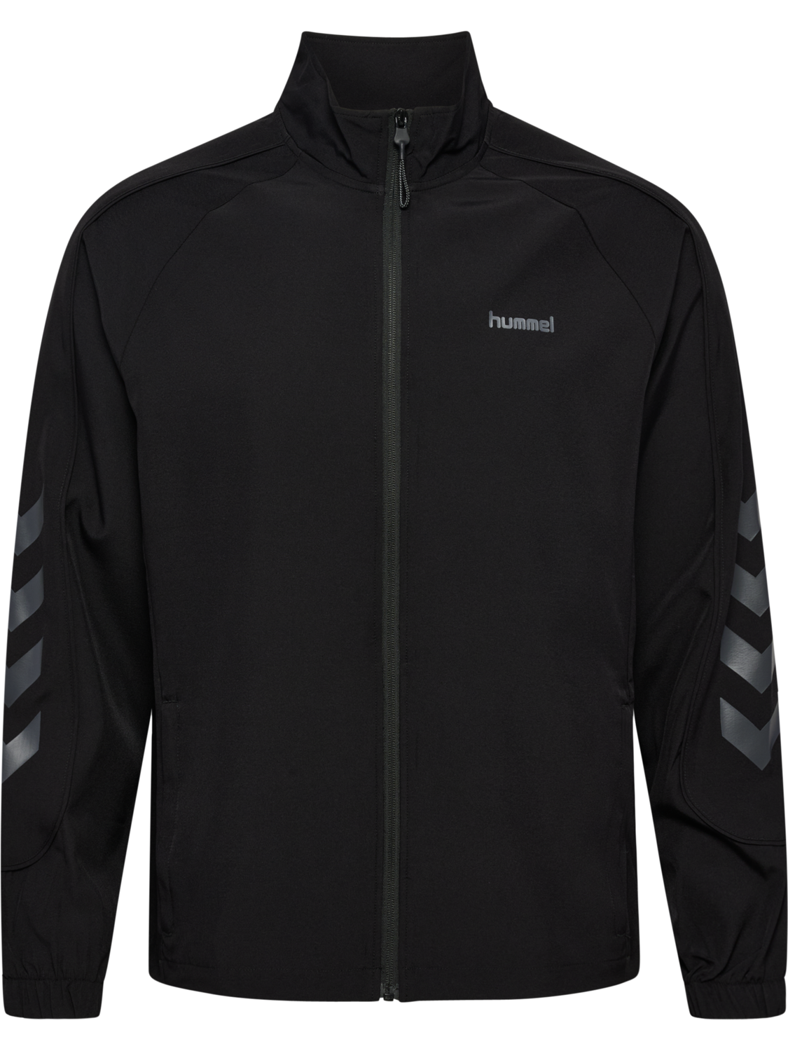 hmlHYBRID TRACK JACKET, BLACK, packshot