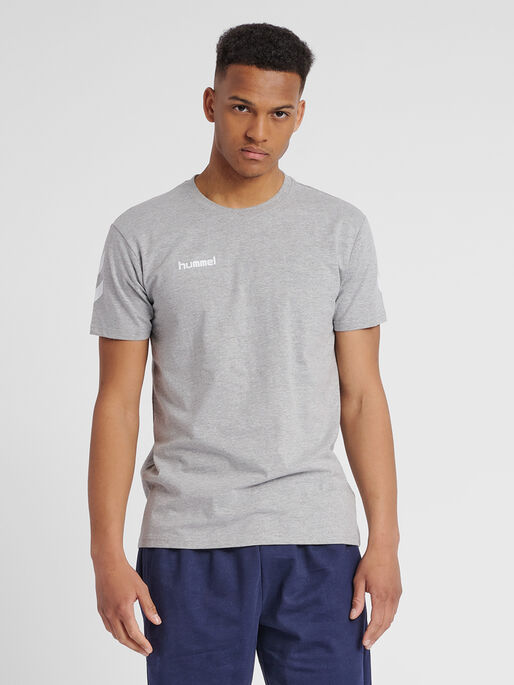 HUMMEL GO COTTON T-SHIRT S/S, GREY MELANGE, model