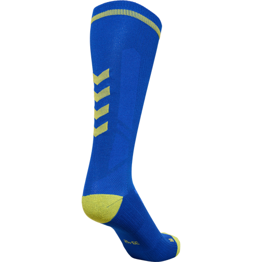 ELITE INDOOR SOCK HIGH, TRUE BLUE/BLAZING YELLOW, packshot