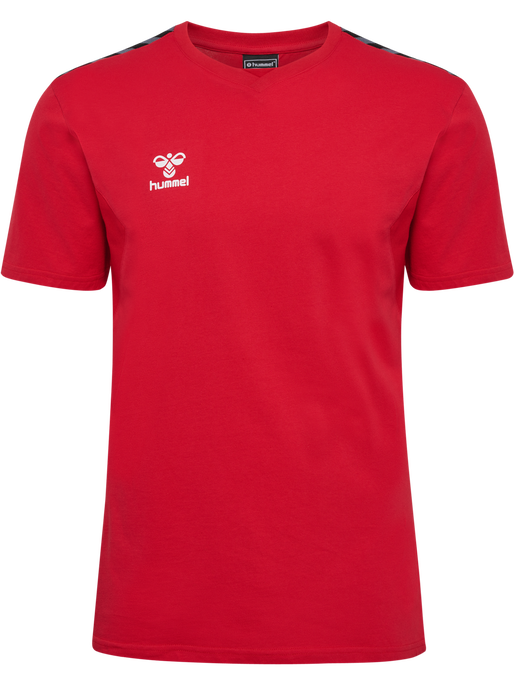hmlAUTHENTIC CO T-SHIRT S/S, TRUE RED, packshot