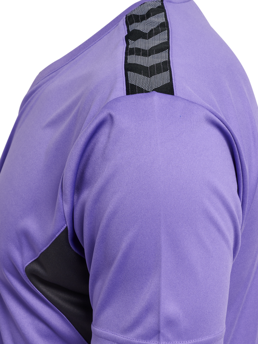 hmlAUTHENTIC PL JERSEY S/S, DAHLIA PURPLE/ASPHALT, packshot