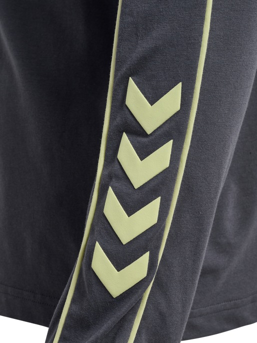 hmlPULSE PIPING T-SHIRT L/S, BLACKENED PEARL, packshot