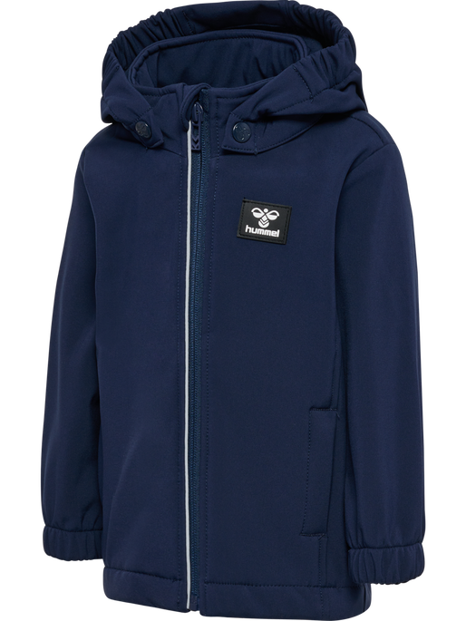 hmlMARS TEX MINI SOFTSHELL JACKET, BLACK IRIS, packshot