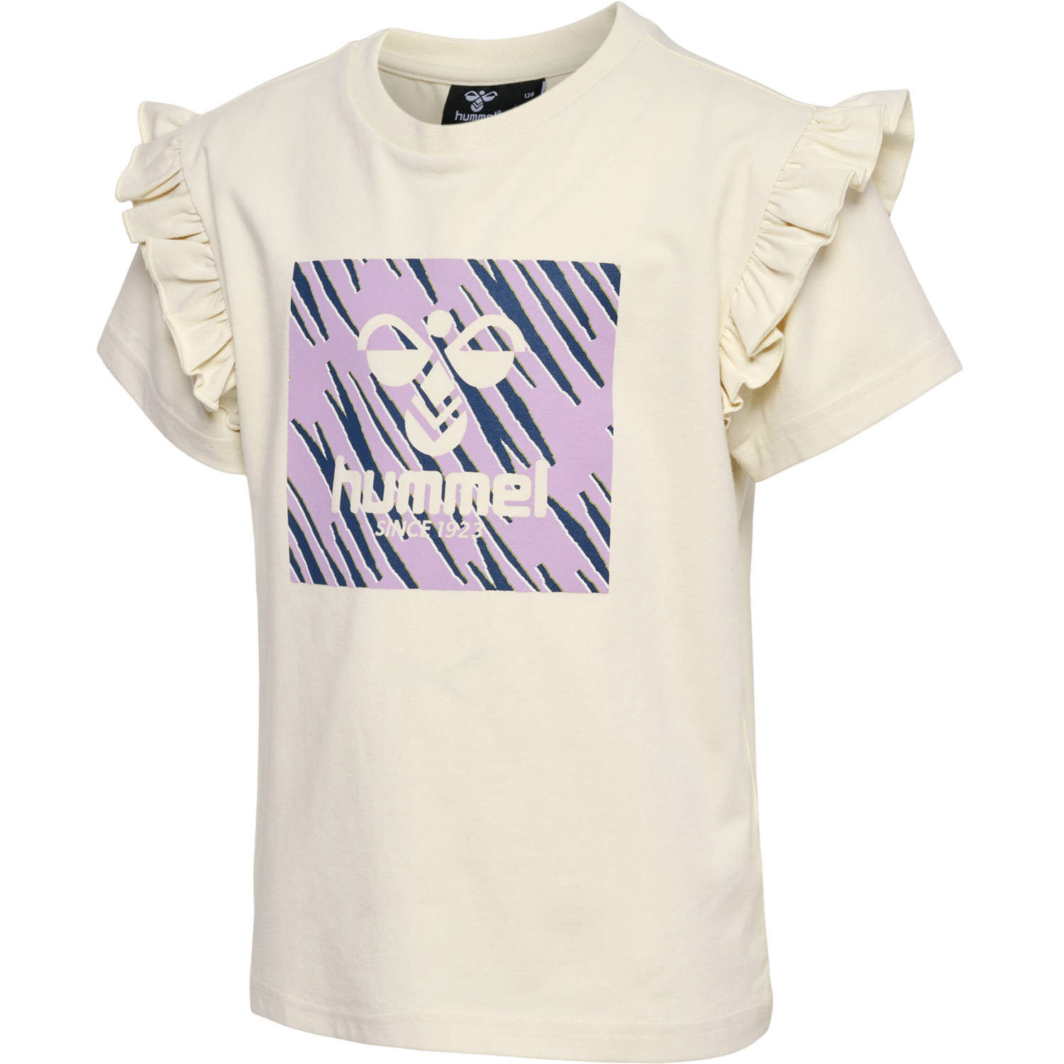 hmlFLOWY RUFFLE T-SHIRT S/S, BIRCH, packshot