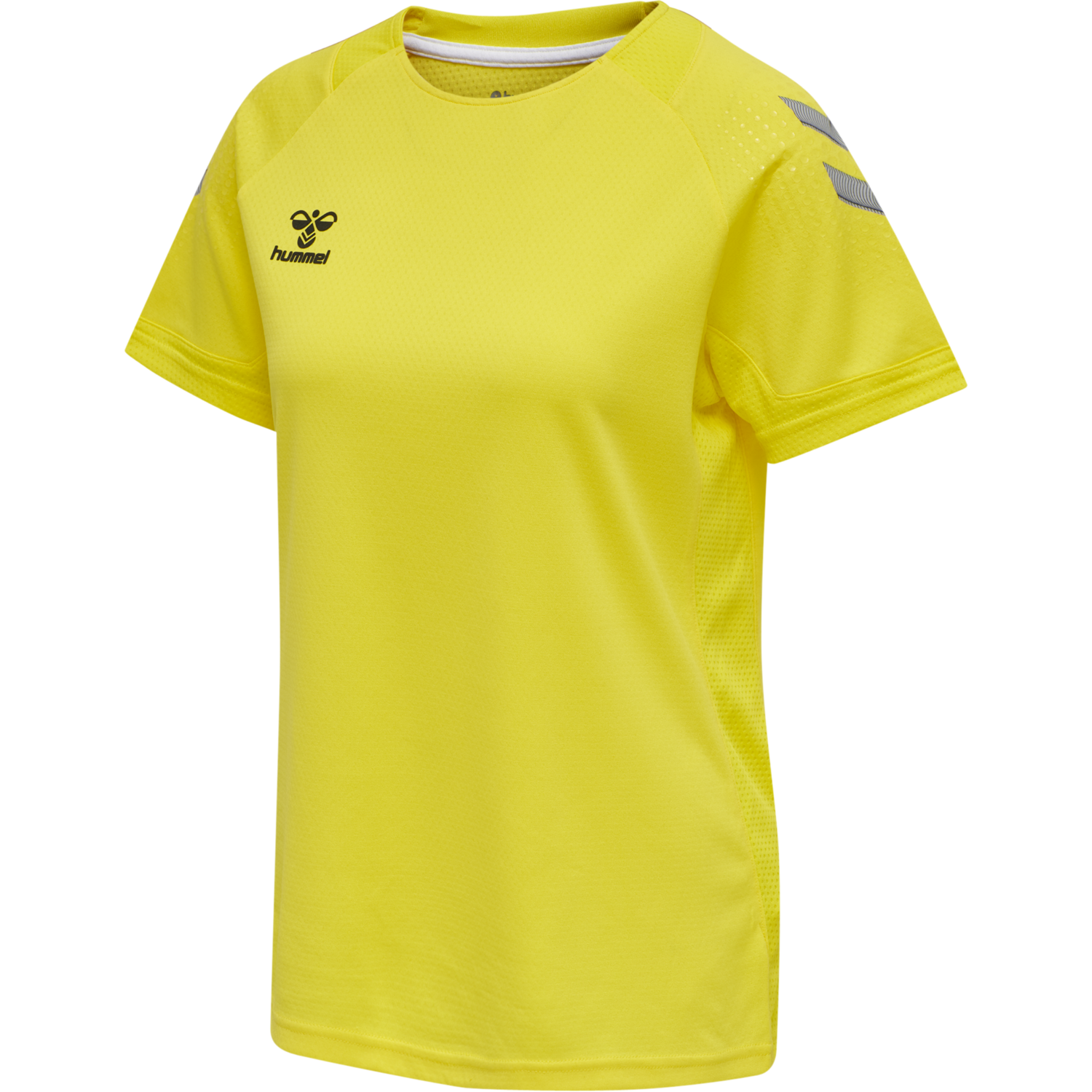 hmlLEAD WOMENS S/S POLY JERSEY, BLAZING YELLOW, packshot