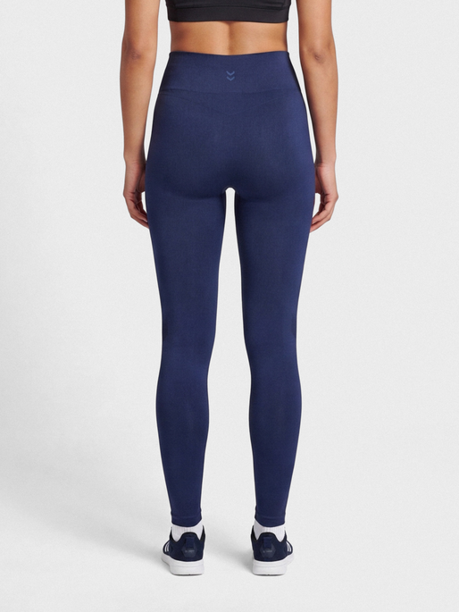 hmlHIIT SEAMLESS HIGH WAIST TIGHTS, DRESS BLUES, model
