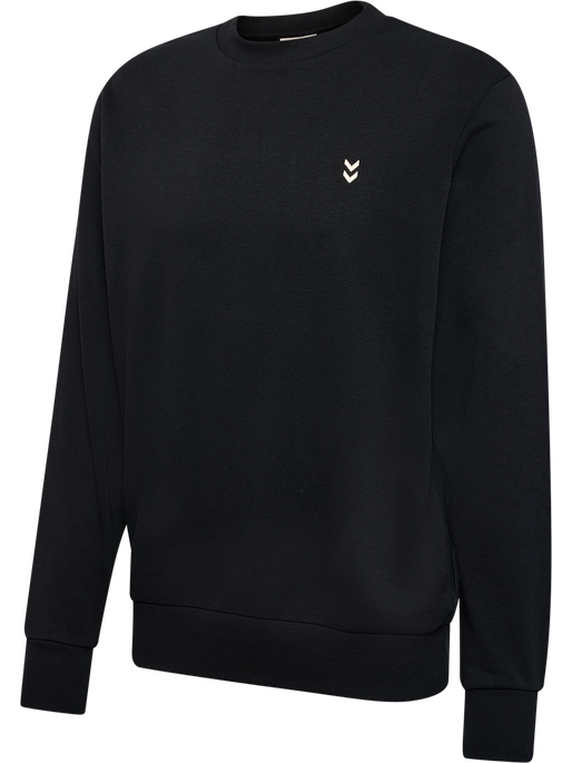 hmlPULSE SWEAT CREWNECK, BLACK, packshot